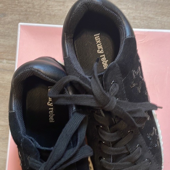 ☀️☀️Luxury Rebel Black LR -Tinella so cute sequence star sneakers☀️☀️☀️ - Picture 4 of 10